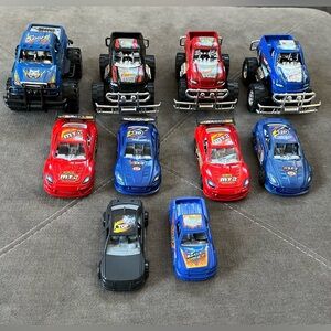 Toy Car Set - Red, Blue, Black